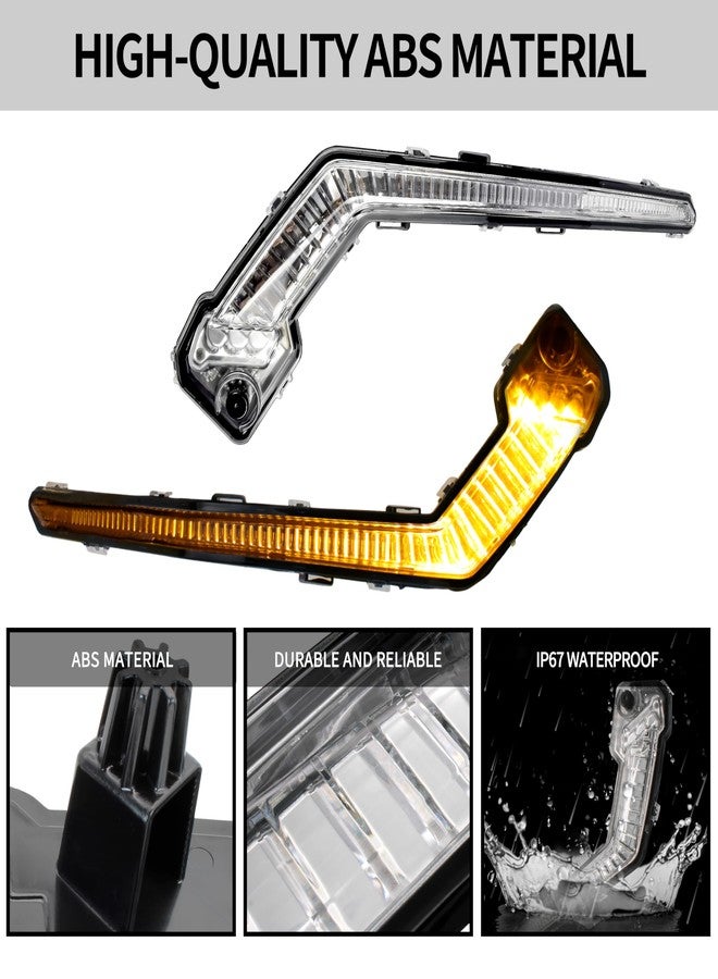 SAUTVS Front LED Signature Lights Fang Turn Signal Lights Assembly for Can-Am Maverick X3 XDS XRS Max Turbo R Trail Sport Max 2017-2025 Accessories (2PCS, Replace #710004994, 710004995) - Image 3